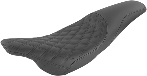 SADDLEMEN 897-07-149 Profiler™ Lattice Stitch Seat - Front Lattice/Rear Smooth Black FLH '97-'07