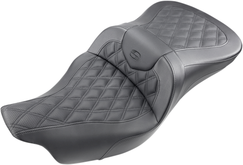 SADDLEMEN 808-07B-182T Roadsofa™ Trike Seat - Full Lattice Stitch without Backrest Black FL '09-'24