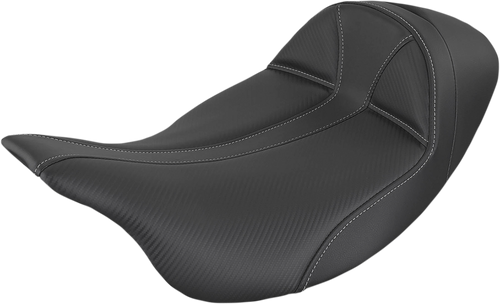 SADDLEMEN 808-07B-0042L Dominator Low Solo Seat - Low Solo Black w/ Gray Stitching FL '08-'24