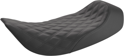 SADDLEMEN 897-06-002LS Renegade™ Lattice Stitch Solo Seat - Lattice Stitched Black FLH '97-'07