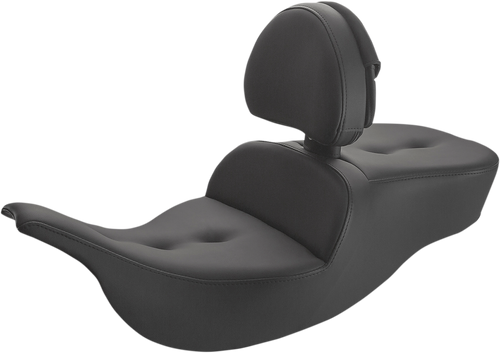 SADDLEMEN 897-07-181BR Roadsofa™ Pillow Top Seat - With Backrest Black