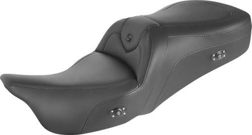 SADDLEMEN 897-06-187HCT Heated RoadSofa™ Seat - Without Backrest Black W/Black Stitching