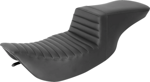 SADDLEMEN 897-06-191 Tour Step-Up Seat - Front Tuck-n-Roll Black FL '97-'07