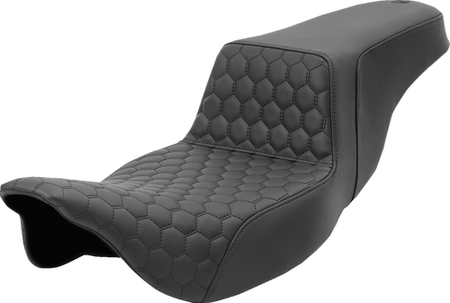 SADDLEMEN 808-07B-178 Honeycomb Step-Up Seat - Honeycomb Extended Reach FL '08-'24