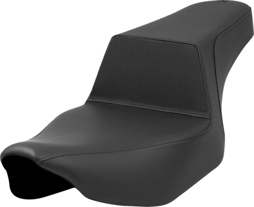 SADDLEMEN 823-07E-174 Step-Up Seat - Gripper Lumbar Black Extended Reach FL '23-'24