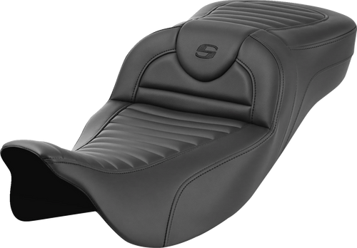 SADDLEMEN 808-07B-20300 Roadsofa™ Extended Reach Seat - without Backrest Tuck-n-Roll FL '08-'24