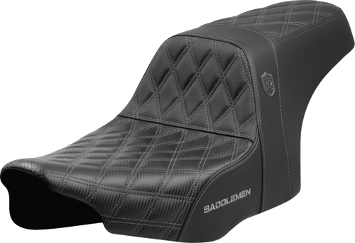 SADDLEMEN SC82307D2 Pro Series SDC Performance Grip Seat - Gray Stitching w/o Backrest FLT/FLH '23-'24