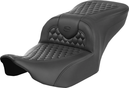 SADDLEMEN 823-07-189A0 Roadsofa™ Heated Seat - Honeycomb Stitch w/o Backrest FLH/FLT '23-'24