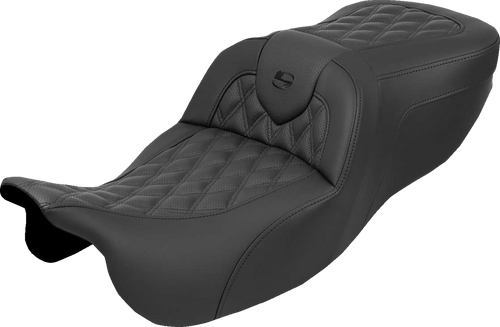 SADDLEMEN 815-07-182 RoadSofa™ Seat - without Backrest Lattice Stitch FLRT/FLTRT '15-'25