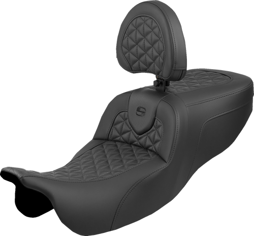 SADDLEMEN 815-07-210B0 RoadSofa™ Seat - with Backrest Tri-Gripper FLRT/FLTRT '15-'25