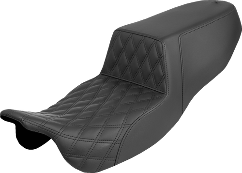 SADDLEMEN 815-07-172 Step-Up Seat - Front Lattice Stitch FLRT/FLTRT '15-'25