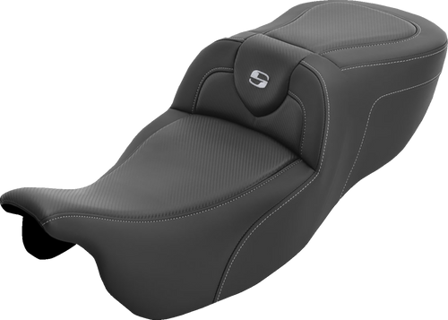 SADDLEMEN 815-07-186 Roadsofa™ Extended Reach Seat - without Backrest Carbon Fiber FLRT/FLTRT '15-'25