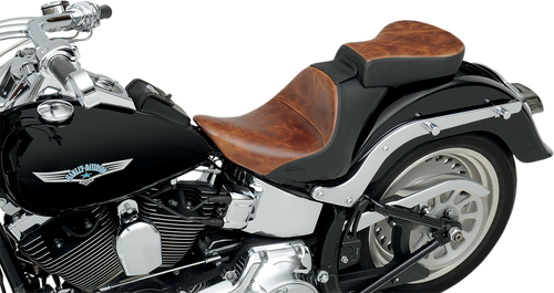 SADDLEMEN 806-12-0041B Renegade™ Lariat Leather Solo Seat - Softail '06-'17