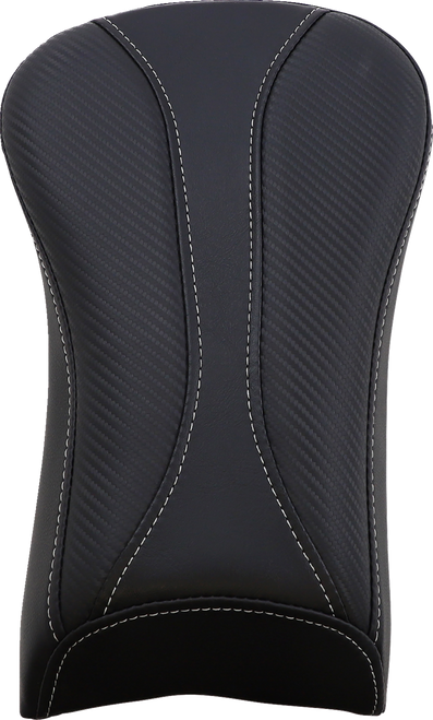 SADDLEMEN 806-23-0162 Dominator Pillion Pad - Standard Reach Black w/ Gray Stitching FLSTC '06-'17