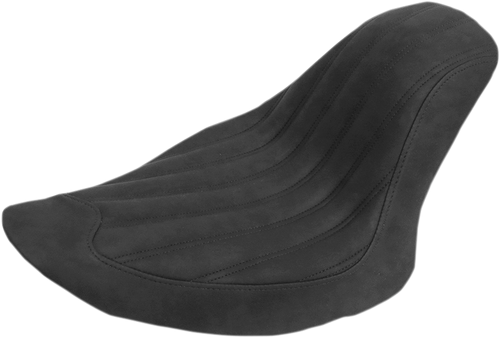 SADDLEMEN 806-12-0023 Knuckle Solo Seat - Ribbed Black FL/FX '06-'17