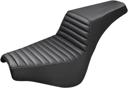 SADDLEMEN 818-30-171 Step-Up Seat — Front Tuck-n-Roll - Front Tuck-n-Roll Black FX '18-'24
