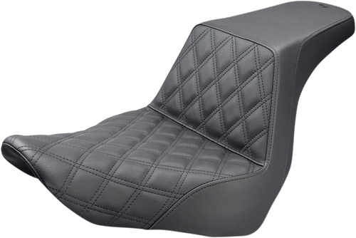 SADDLEMEN 818-29-172 Step-Up Seat — Front Lattice Stitch - Front Lattice Stitch Black
