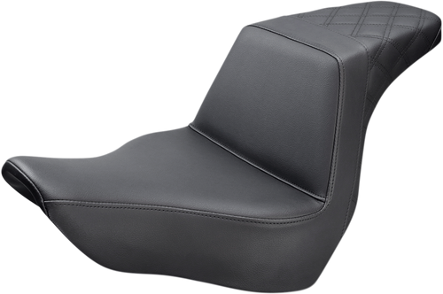 SADDLEMEN 818-29-173 Step-Up Seat — Rear Lattice Stitch - Rear Lattice Stitch Black