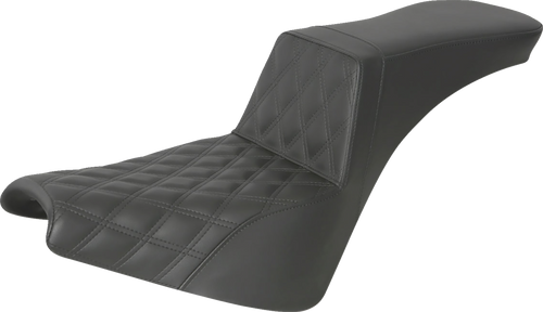 SADDLEMEN 818-30-192 Step-Up Seat — Front Lattice Stitch - Front Lattice Stitch Black