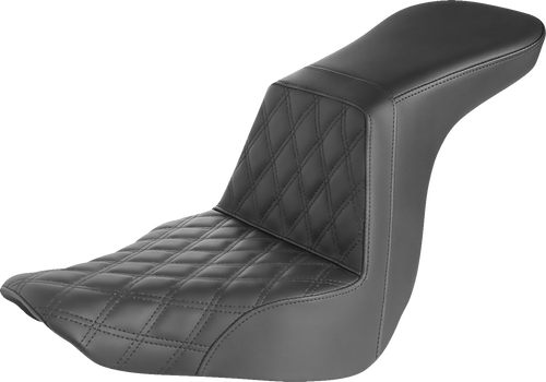 SADDLEMEN 818-29-192 Step-Up Seat — Front Lattice Stitch - Front Lattice Stitch Black