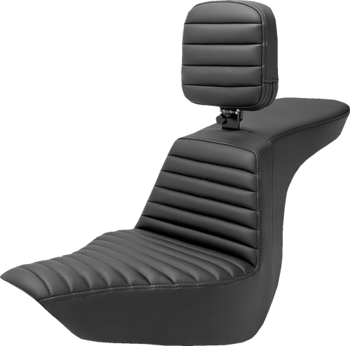 SADDLEMEN 818-29-191BR Tour Step-Up Seat - Rider Backrest Tuck-n-Roll FLSB/FXLR '18-'24