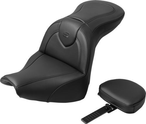SADDLEMEN 818-31-187BR Roadsofa™ Standard Reach Seat - with Backrest Black Stitch FXBR/S '18-'20