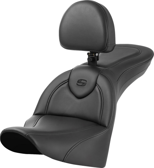 SADDLEMEN 818-33-187BR RoadSofa™ Seat - with Backrest Plain FL '18-'24