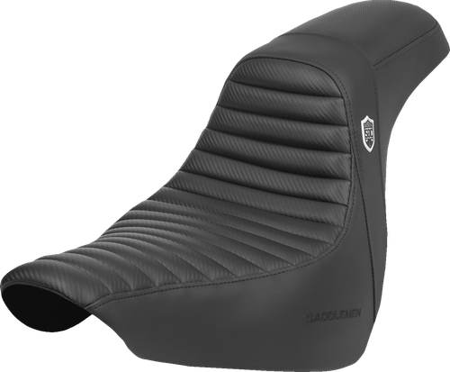 SADDLEMEN SC81829T Pro Series SDC Performance Grip Seat - w/o Backrest Tuck-n-Roll/Carbon Fiber Gripper FL/FX '18-'24