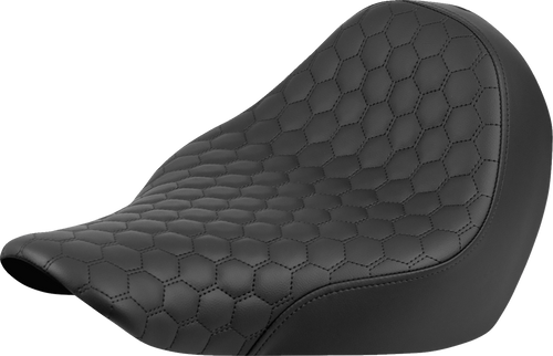 SADDLEMEN 818-29-003 Renegade™ Solo Seat - Black Honeycomb FXLR/FLSB '18-'25