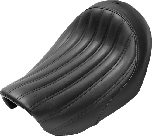 SADDLEMEN 806-04-0023 Knuckle Solo Seat - Ribbed Black FL/FX '06-'17