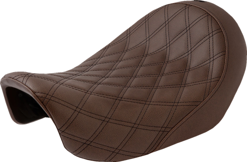 SADDLEMEN 806-04-002BLS Renegade™ Lattice Stitch Solo Seat - Lattice Stitched Brown Dyna '06-'17