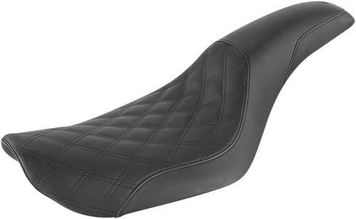 SADDLEMEN 896-04-149 Profiler™ Lattice Stitch Seat - Front Lattice/Rear Smooth Black FXD '96-'03
