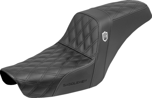 SADDLEMEN SC89604D0 Step-Up Seat - Gripper Black Dyna '96-'03