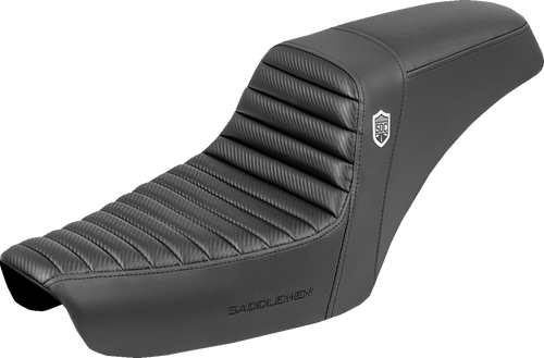 SADDLEMEN SC89604T Step-Up Seat - Tuck-n-Roll Black Dyna '96-'03