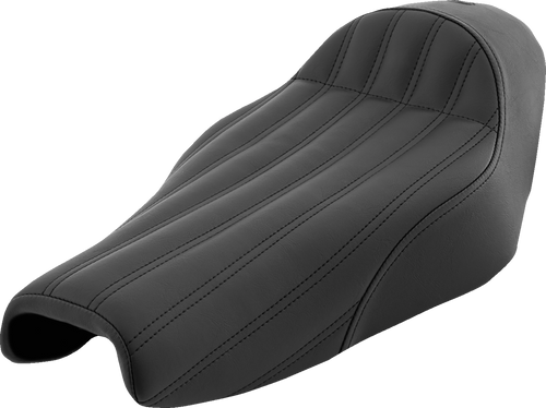 SADDLEMEN 807-11-0023 Knuckle Solo Seat - Ribbed Black XL '04-'20