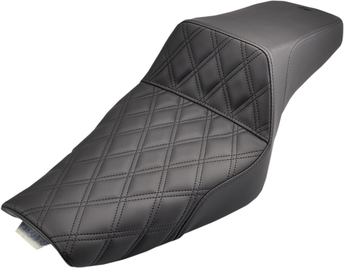 SADDLEMEN 807-11-172 Step-Up Seat — Front Lattice Stitch - Front Lattice Stitch Black XL