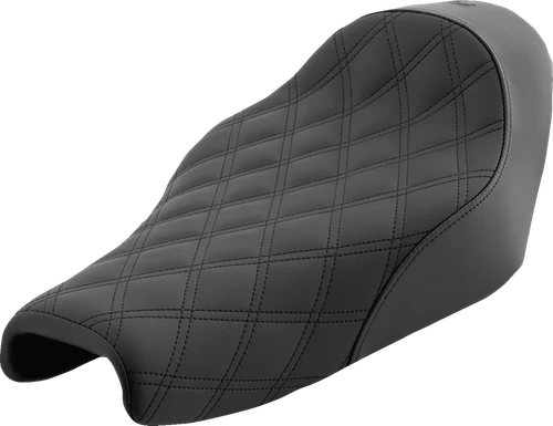 SADDLEMEN 807-11-002LS Renegade™ Lattice Stitch Solo Seat - Lattice Stitched Black XL '04-'22