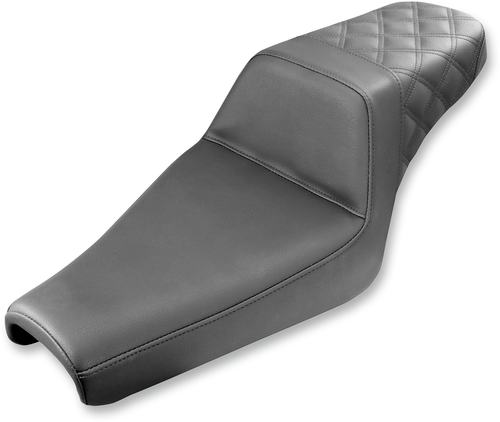 SADDLEMEN 807-11-173 Step-Up Seat — Rear Lattice Stitch - Rear Lattice Stitch Black XL