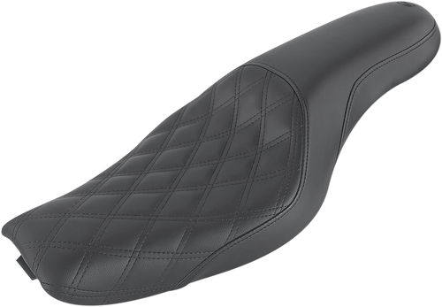 SADDLEMEN 807-03-149 Profiler™ Lattice Stitch Seat - Front Lattice/Rear Smooth Black XL '04-'20