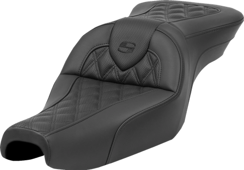 SADDLEMEN 807-11-182 Roadsofa™ Standard Reach Seat - without Backrest Lattice Stitch XL '04-'22