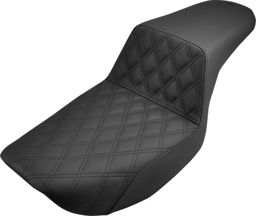 SADDLEMEN 882-09-172 Step-Up Seat — Front Lattice Stitch - Front Lattice Stitch Black FXR