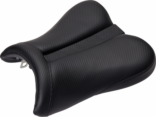 SADDLEMEN 0810-S019 Gel-Channel™ Track Carbon Fiber Sport Seat — Sport - Black GSXR 600/750