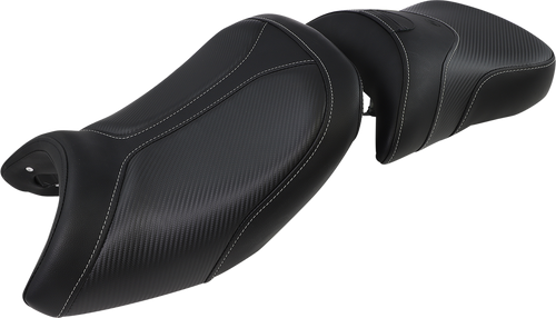SADDLEMEN 0810-BM33LR Adventure Tour Seat With Lumbar Backrest - Low Lumbar Backrest Black R1200GS '13-'23