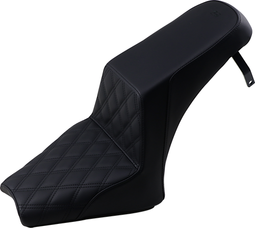SADDLEMEN I20-06-176BR Step-Up Seat - Front Tuck-n'-Roll/Rear Lattice Stitch Brown Challenger