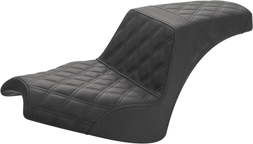 SADDLEMEN I21-04-175 Step-Up Seat - Full Lattice Stitch Black Chief