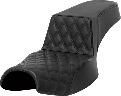 SADDLEMEN I20-06E-172 Step-Up Seat — Front Lattice Stitch - Front Lattice Stitch Extended Reach Challenger '20-'24