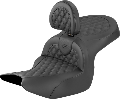 SADDLEMEN H18-07A-182BR Roadsofa™ Seat - Lattice Stitch With Backrest Honda Goldwing '18-'26