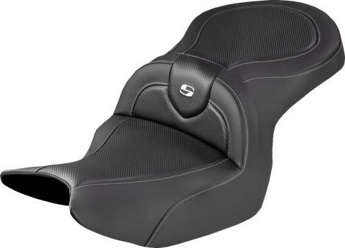 SADDLEMEN H18-07A-185 Roadsofa™ Seat - Carbon Fiber Inlay No Backrest Honda Goldwing '18-'26