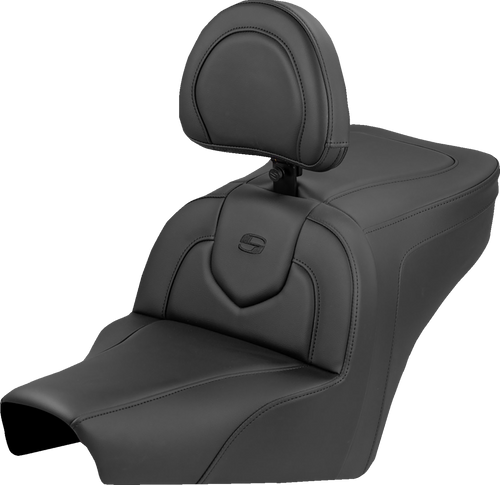 SADDLEMEN B22-07-187BR Roadsofa™ Seat - Plain With Backrest BMW R18 '22-'25