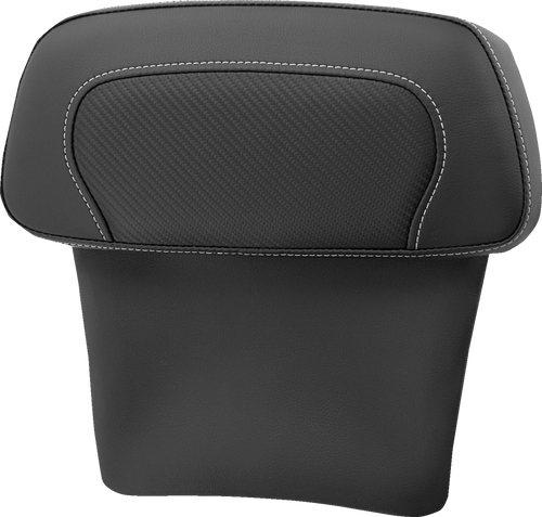 SADDLEMEN 814-07-CPACK-CF Chopped Tour Pak Backrest Pads - RoadSofa™ Carbon Fiber Inset FLT/FLH '14-'23